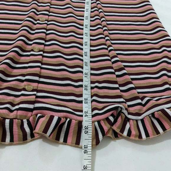 ASOS Ribbed Ruffle Hem Mini Dress - Picture 7 of 10